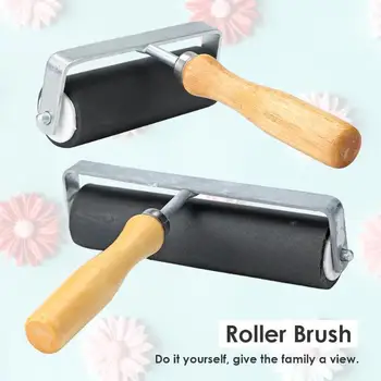

Wood Handle Rubber Roller Brush DIY Diamond Painting Brushing Craft Tools Multifunction Art Drawing Tools Fashion Roller Brush