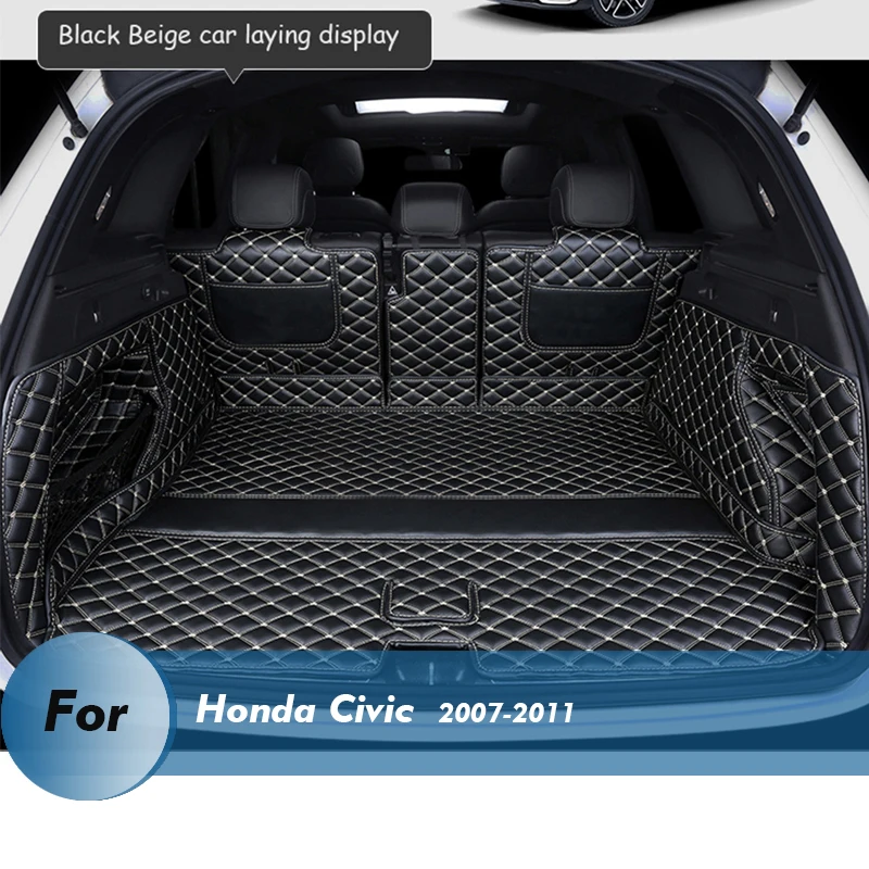 Leather Car Trunk Mat For Honda Civic 20072011 Cargo Liner Accessories