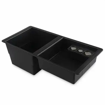 

For Chevrolet GMC Yukon 2014-2019 Armrest Storage Box Center Organizer Interior Black Bin