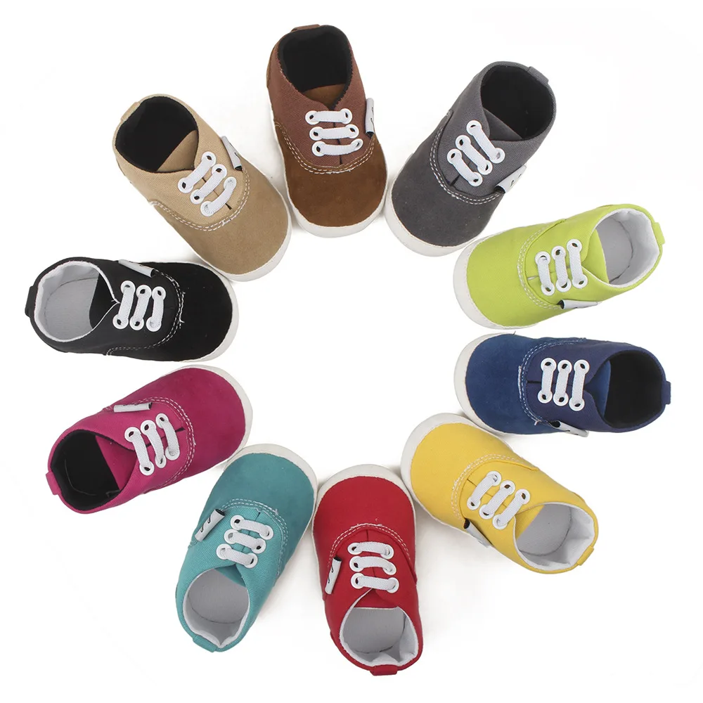 

Newborn Baby Shoes Girl Boy Casual Classic Canvas Soft Sneaker Crib First Walkers Shoe For Toddler 2019 Fashion