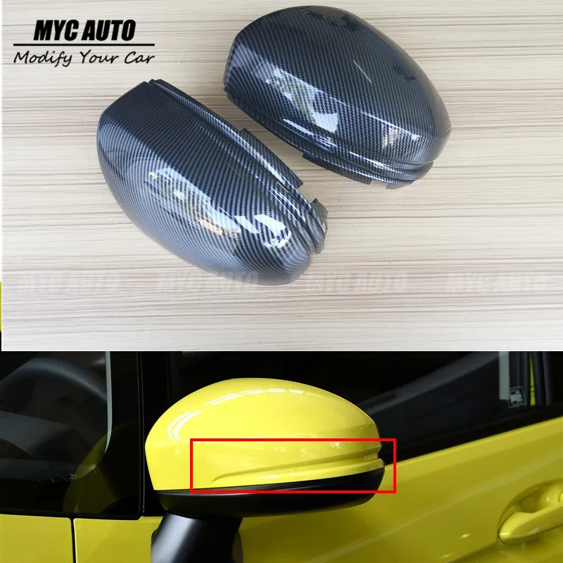 Углеродное волокно зеркальная Крышка для Honda Fit Джаз город 2008- сменная задняя сторона зеркало заднего вида крышки
