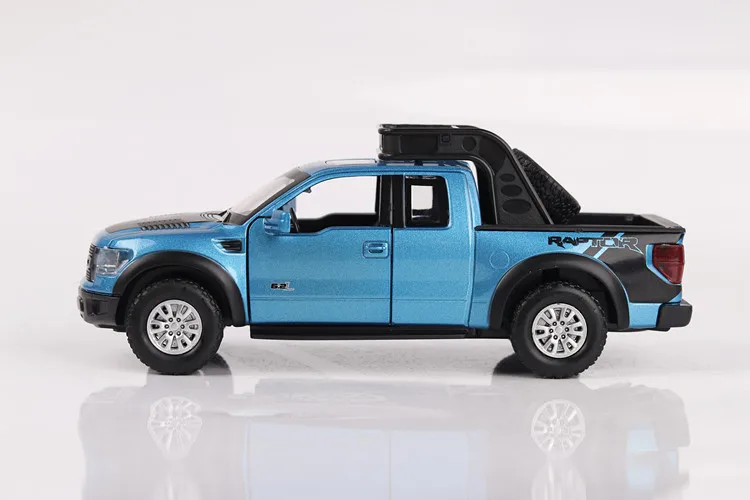 Новинка 1:32 модель автомобиля из цинкового сплава Ford raptor звук и светильник оттягивающийся автомобиль детские литые игрушки игрушечный автомобиль Abs Blaze игрушка