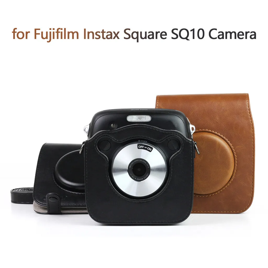 Винтажный квадратный чехол Fuji из искусственной кожи для Fujifilm Instax Square SQ10, чехол для камеры, защитный чехол