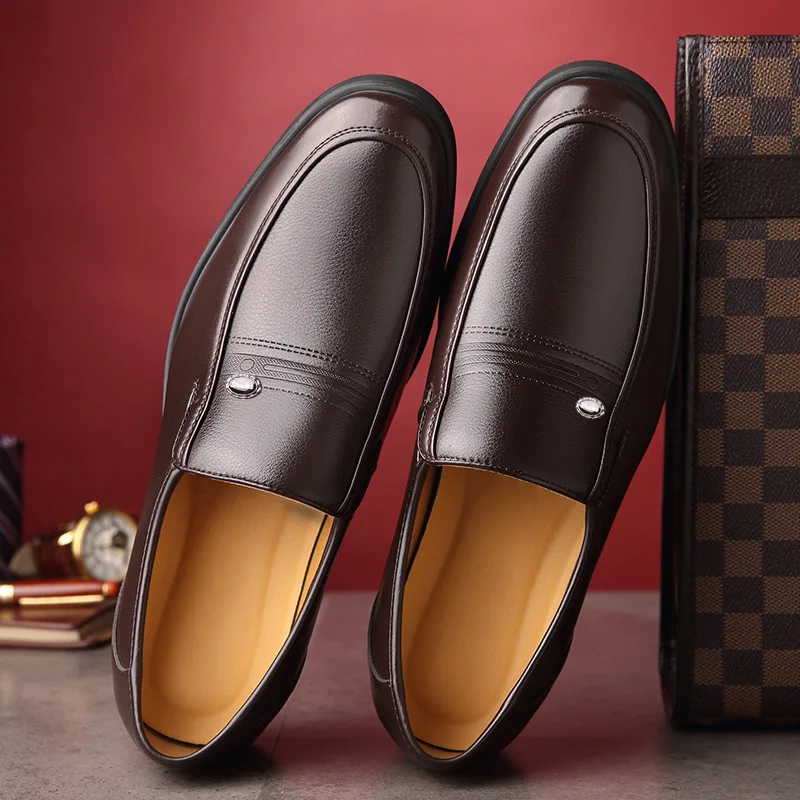 Кожаная обувь на меху без шнуровки в британском стиле; Мужская зимняя обувь; коллекция года; деловая модельная обувь; элегантная офисная обувь; теплая обувь