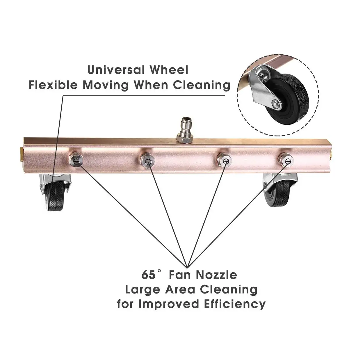 Tanie Pod wysokim ciśnieniem podkładka pod obudowa podwozia Cleaner 1 4 cal wtyk męski samochodu podwozia do czyszczenia 4 dysza 70cm HD K przedłużyć pręt