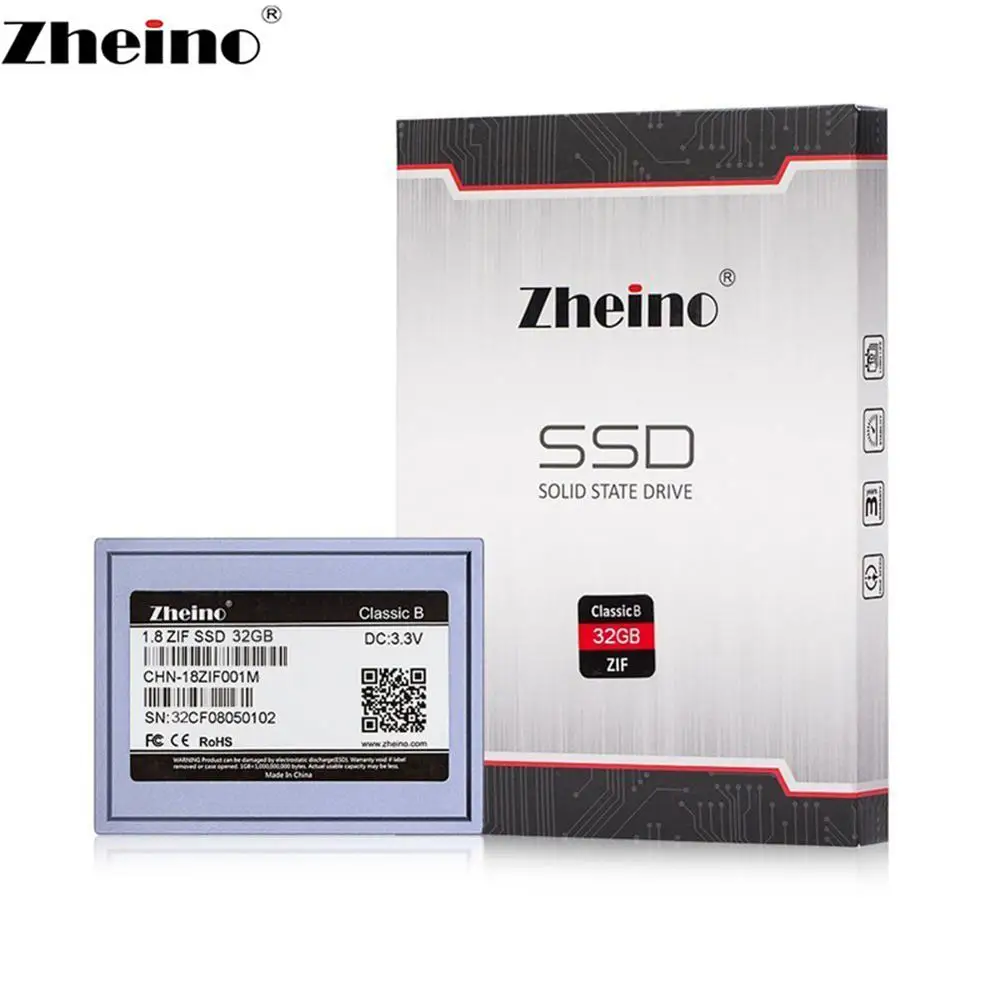 Zheino 1,8 дюймов ZIF CE 32 Гб SSD Внутренний твердотельный диск 2D MLC NAND FLASH 5 мм жесткий диск для ноутбука