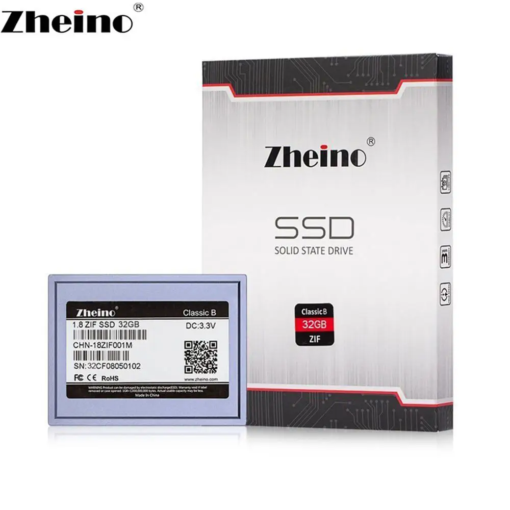 Zheino внутренний жесткий диск 1 8 дюйма ZIF CE 32 Гб SSD 2D MLC NAND FLASH 5 мм для ноутбука|32gb ssd|solid