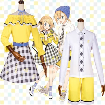 

Hatsune Miku Cosplay Costumes Kagamine Rin Kagamine Ren Cosplay Costume Halloween Carnival Party Customized