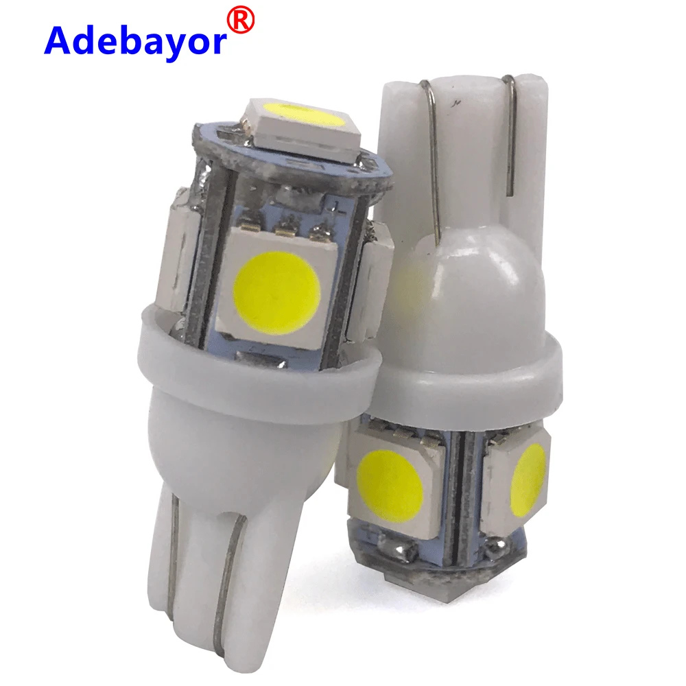 100 шт. Оптовая Продажа T10 5 SMD 5050 W5W 194 501 светодиодный автомобильный зазор