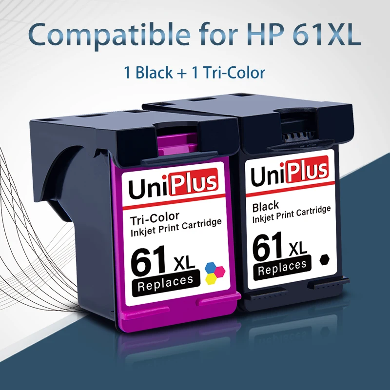 UniPlus сменный чернильный картридж для hp 61 XL 61XL hp 61 с чипом для hp Deskjet ENVY OfficeJet 3511 3512 3516 4639 5532 5534 принтер