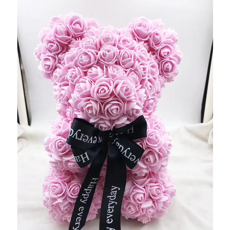 

Valentines Day Gift 25cm Red Rose Teddy Bear Rose Flower Artificial Decoration Christmas Gifts Women Valentines Gift