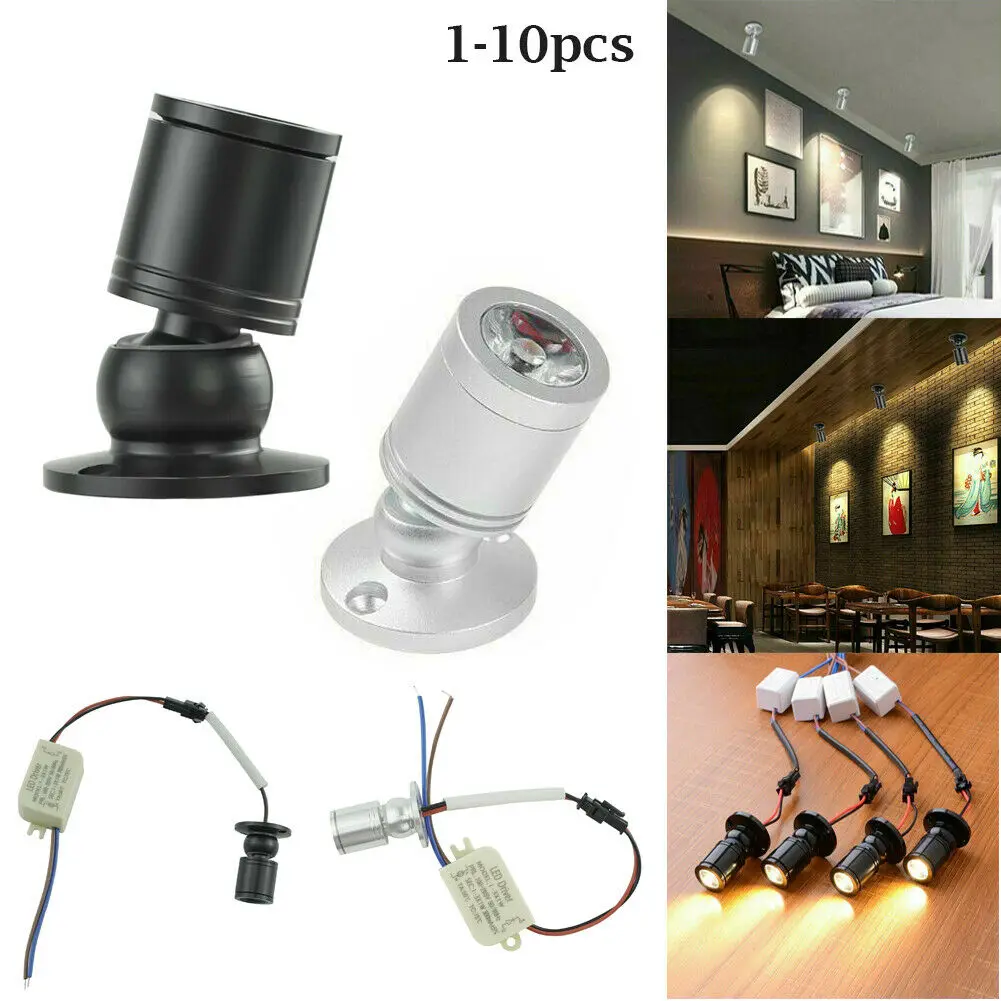 

Mini LED Spotlight Recessed Cabinet Lamp Jewelry Light Ceiling Downlight