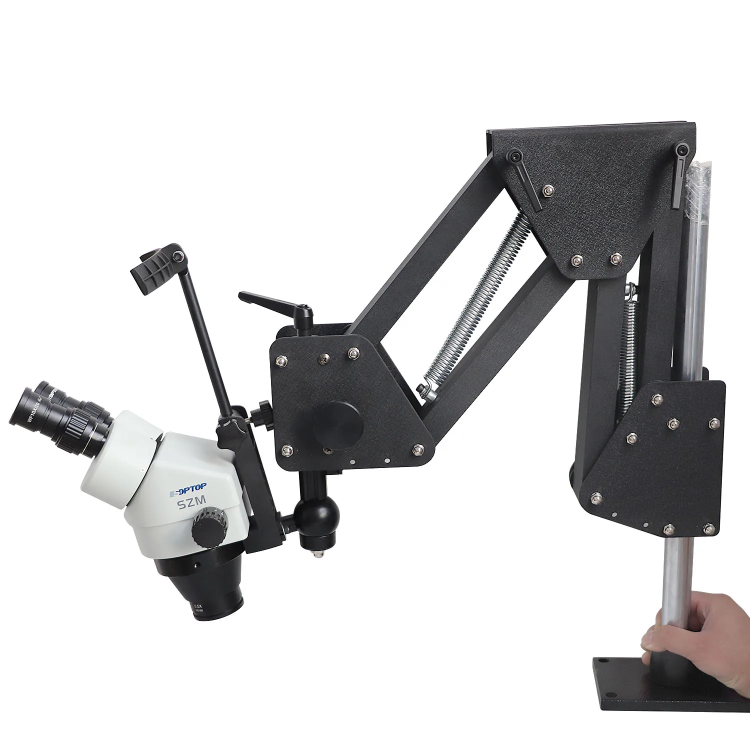 Micro Inlaid Mirror Multi-Directional Microscope with Spring Bracket 7X-45X Multi-Directional Gem Diamond Setting Machine