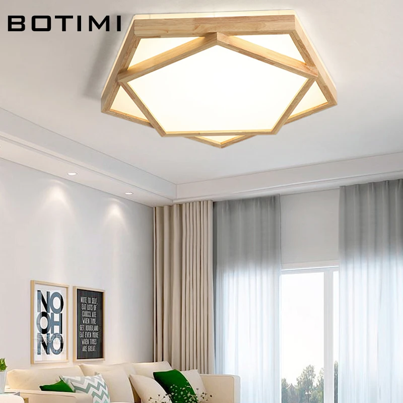 Botimi 220v Lampu Led Plafon Kotak Kayu Langit Langit Dipasang Lampu Untuk Ruang Tamu Bulat Lampu Langit Langit Kayu Modern Penerangan Lampu Langit Langit Aliexpress