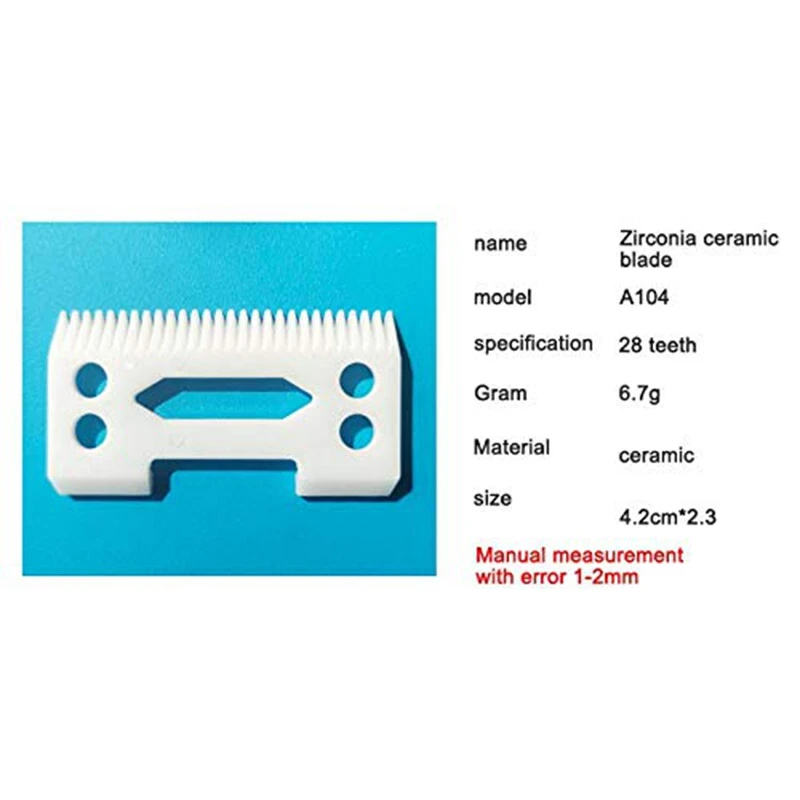 New5Pcs 28 Teeth Zirconia Ceramic Clipper Blade for Wahl Senior Clipper
