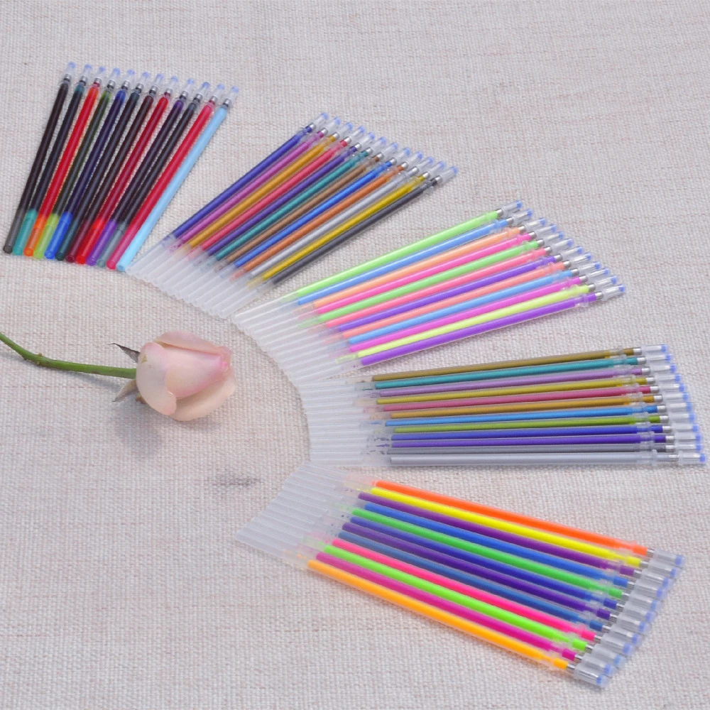 12/24 farben Gel Stift Refill Stange Glitter Multi Farbige Malerei Schreiben Stift Refill Stange für griff Schule Schreibwaren zu – Detail 3