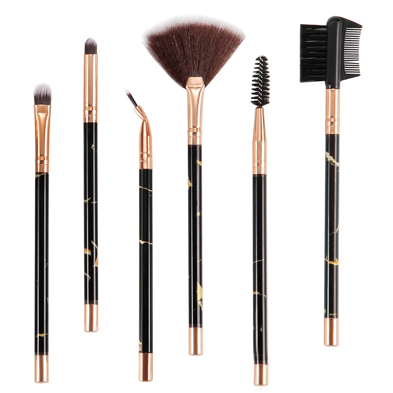 

New 6pcs Professional Marble Makeup Brushes Set Powder Foundation Eyeshadow Make Up Brushes Cosmetics Soft Synthetic Hair