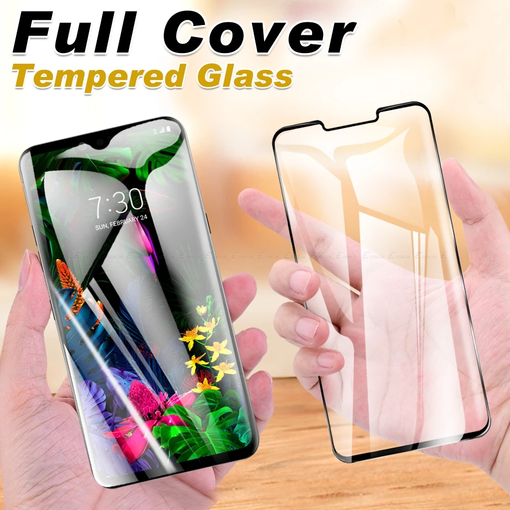 

Screen Protector Tempered Glass For LG Q8 Q7 Q60 Q6 G8 G7 G6 Plus V40 V50 ThinQ Alpha W30 W10 Full Cover Glass Protective Film