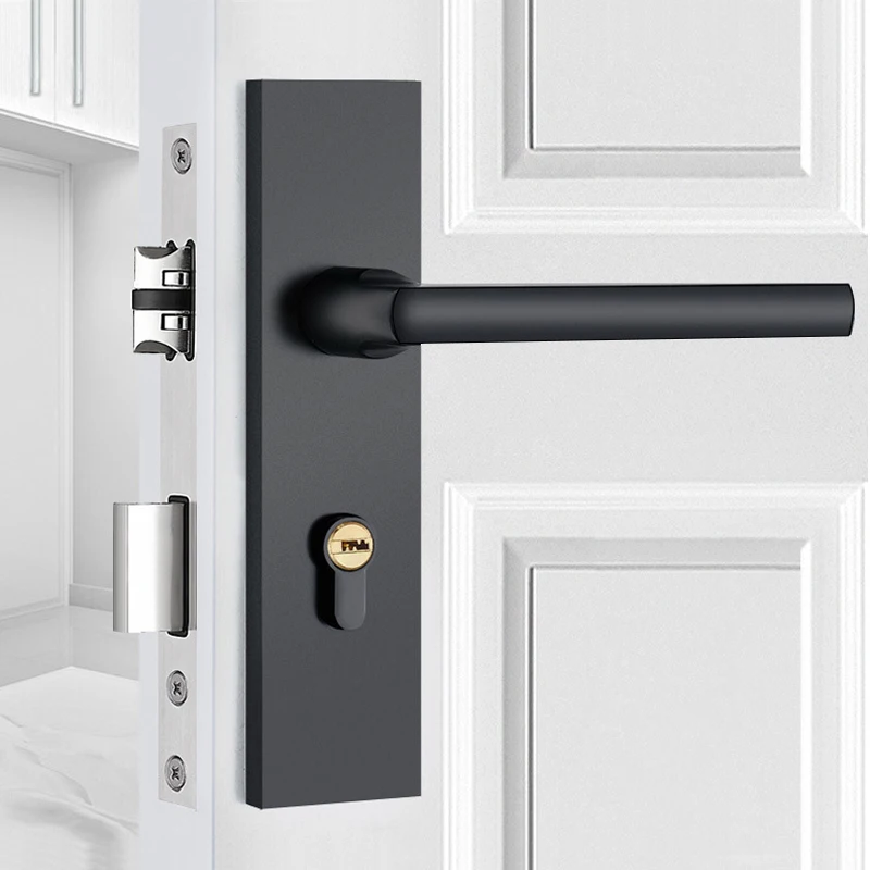 black-door-lock-space-aluminum-wood-silent-door-lock-bedroom-minimalist-interior-door-handle-lock-cylinder-security-lock-package