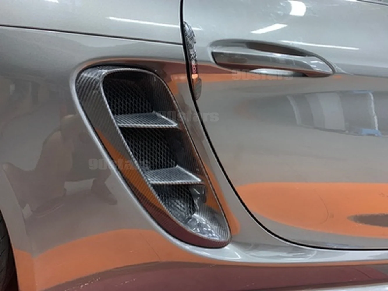 Переднее крыло из углеродного волокна для Porsche 718 отделка вентиляционного