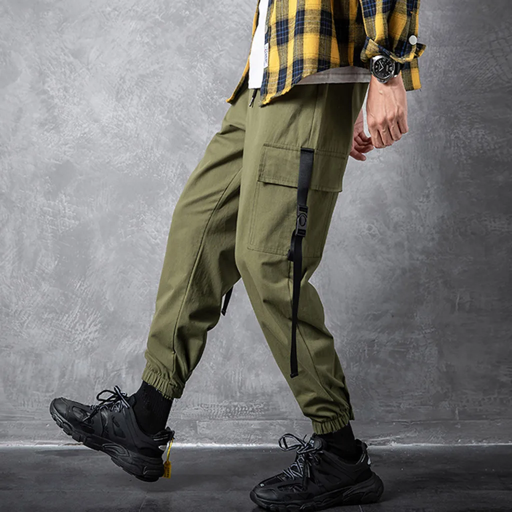JAYCOSIN 2019 мужские повседневные Модные свободные лоскутные комбинезон с карманами спортивные брюки длиной до щиколотки брюки до щиколотки