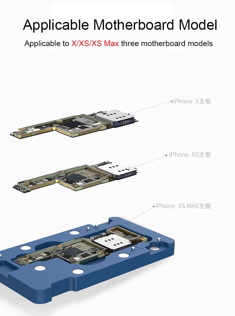 Qianli набор трафаретов для пайки BGA для iPhone X/XS MAX материнская плата средняя рамка посадка Оловянная пайка чистая реболлинг платформа