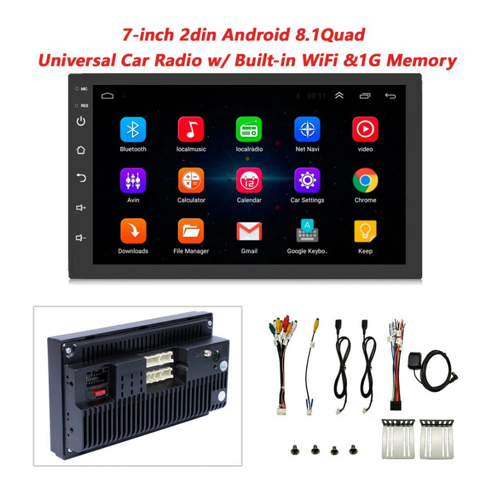 7 Inch Touch screen Android 16GB 32GB ROM Universal Car Radio Carplay  Multimedia Player 2.5D Stereo For Toyota Nissan 2 Din