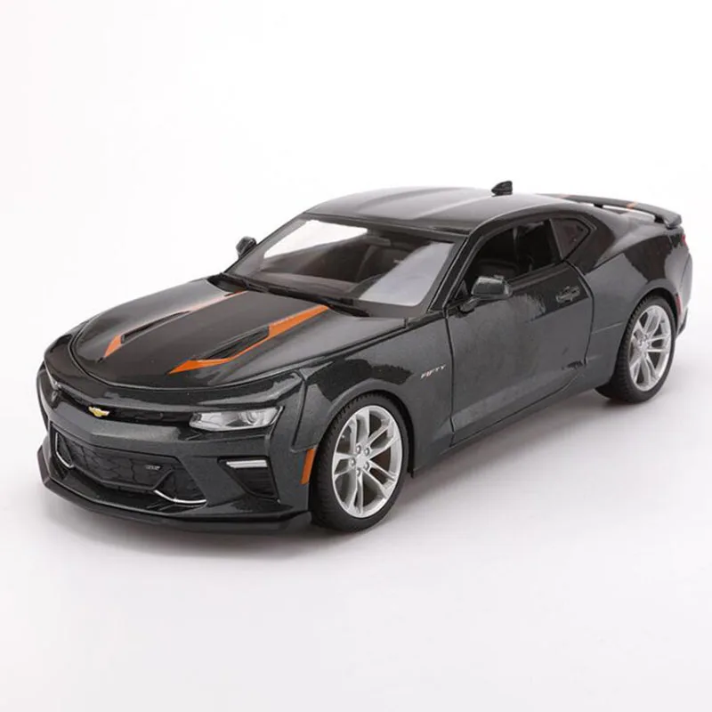 1/18 масштаб Chevrolet CAMARO литая под давлением металлическая гоночная Полицейская машина модель автомобиля игрушка для коллекционных подарков - Цвет: grey