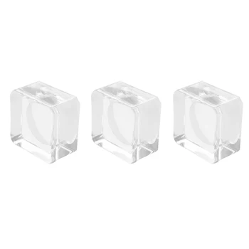 

3pcs Glass Eyelashes Extension Glue Holder Pallet False Eyelashes Makeup Stand