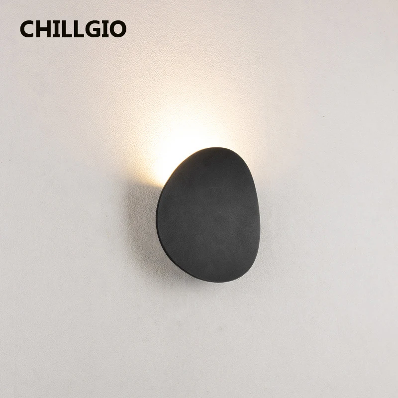 CHILLGIO Waterproof Wall Light Outdoor IP65 North Europe Style Stairs Terrace Bedroom Home Decorative Aluminum Led Indoor Lamps