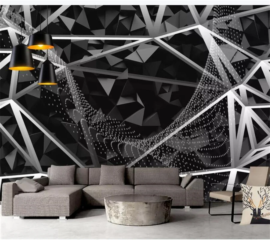 wellyu-Customized-large-wall-painter-with-Nordic-minimalist-retro-black-geometric-TV-background-wallpaper-papel-de