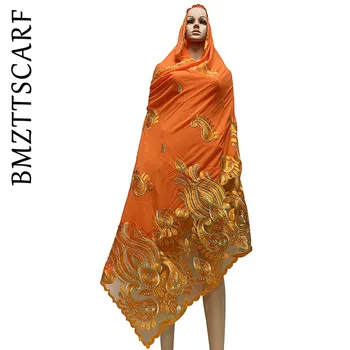 

High Quality Chiffon Scarfs african women shawls soft chiffon splice with net scarf for pashmina BM764
