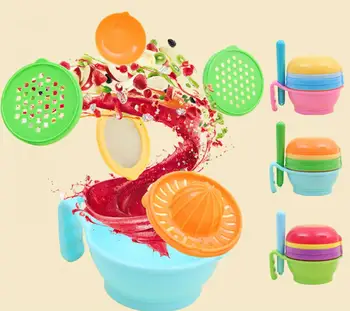 

2020 Baby Bowl Gifts 9PCS/Set Baby Food Supplement Grinder Manual Food Grinding Bowl Baby Feeding Tools for Wholesale