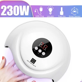 

230W LED Nail Dryer UV Lamp Gel Nail Polish Fast Curing Light Timer Sensor Salon Curing Machine