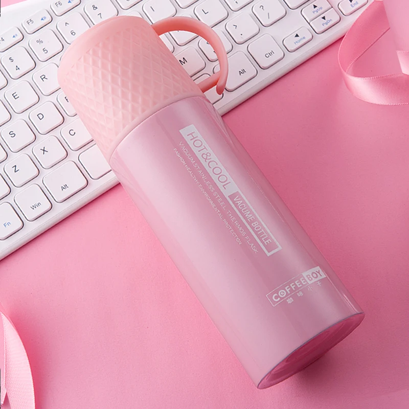 cheap Coffee Boy 304 Stainless Steel Thermos Mug Thermo Cup With Drink Lid Vacuum Thermal Bottle For Tea Women 350ml #CY05 Thermocup