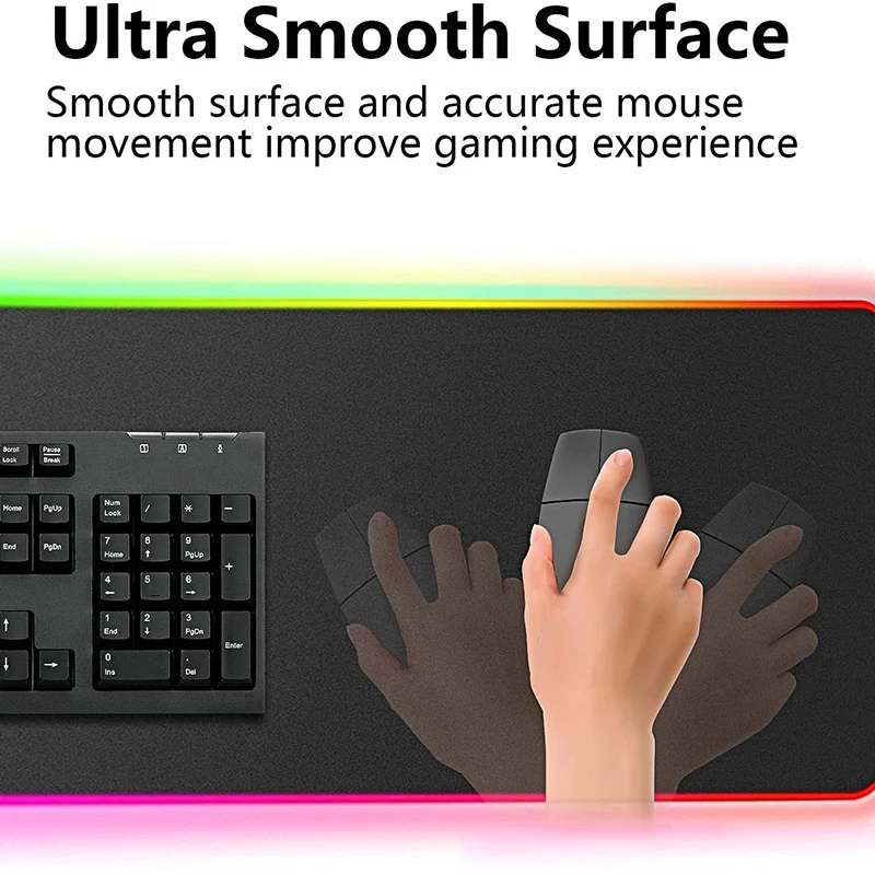 

RGB Gaming Mouse Pad Large Mouse Pad Big Mouse Mat with Backlight Carpet For keyboard Desk Mat Mause Gamer Led Computer Mousepad