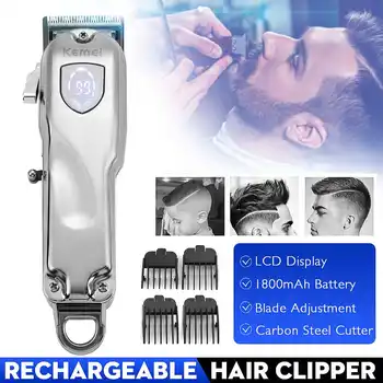 

Hair clipper Wireless operation Professional LED Electric Rechargeable Hair Trimmer Cordless Clipper Shaver Kit 1800mAh