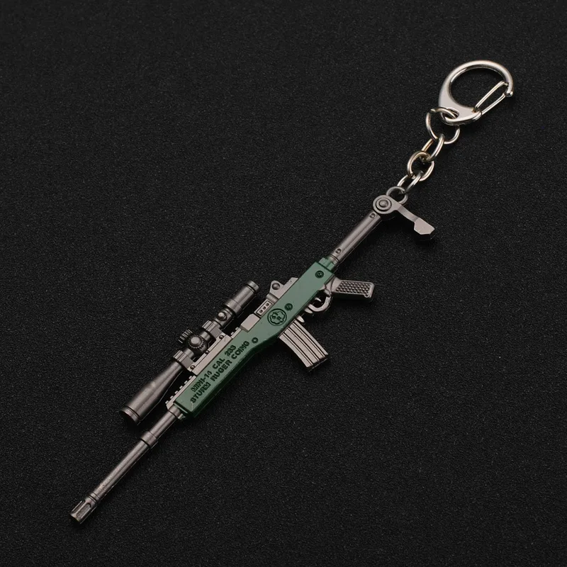 Новое пубг брелок оружие, винтовка АКМ фигурный брелок AK 47 игрушки брелоки в виде оружия брелок для ключей sleutelhanger брелок