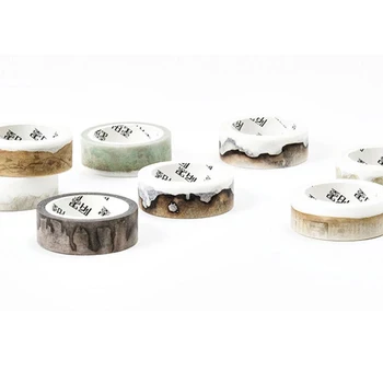 

24packs/lot 7m * 1.5cm Waterproof Self-adhesive Antique Paper Hand Account Decorative Frame Series Box Tape