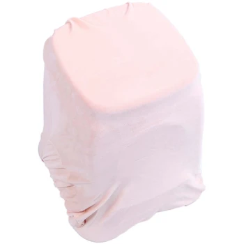 

New-Stretch Fox Velvet Fabric Dining Room Wedding Kitchen Home Short Chair Seat Covers, Cream Color