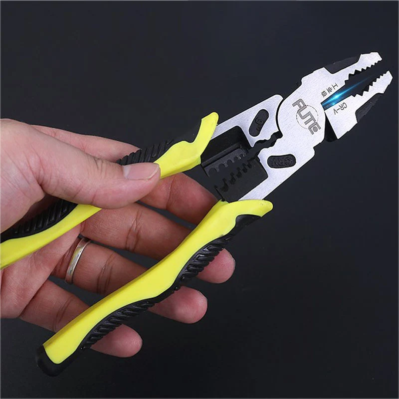 

Ym Cable Cutter Multifunction Tool For Electrician Multitool Crimping Pliers Wire Stripping Crimper Side Cutters Stripper Press