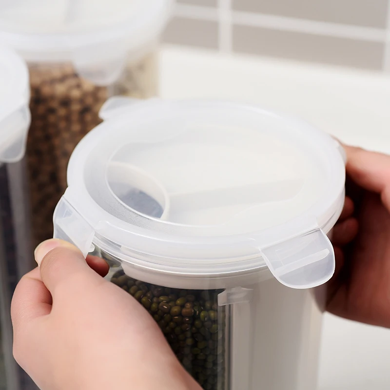 BEST Grain Storage Container Rotating Transparent Sealed Cans Food Classification Tank SEP99