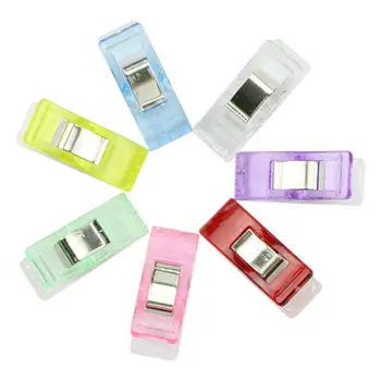 

20/50/100x Sewing Clips Multicolor Plastic Clips Fabric Clamps Patchwork Hemming Sewing Knitting Crochet Clover Bag Sewing Tool