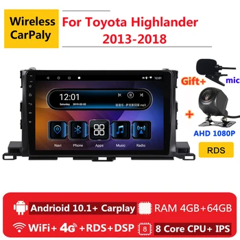 

2 din 8 core android 10 car radio auto stereo for Toyota Highlander XU50 2013 2014 15-2018 navigation GPS DVD Multimedia Player