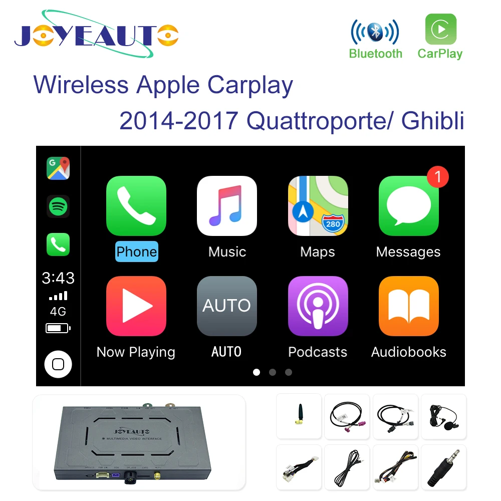 Joyeauto Wifi Wireless Apple Car Play Carplay For Maserati Retrofit- Ghibli Quattroporte with iSO13/Android Mirroring