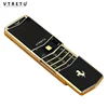 VTRETU V05 Unlock Luxury Slide Phone Metal Body Dual Sim Bar Mobile BT Dial Cool Mini Card MP3 Vibration With Camera FM