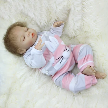 

18'' Series SDK Cute Realike Reborn Baby Doll Full Costume Set Best Gift For Pre-Pregnancy Education - Cloth Body (SDK-81R2)