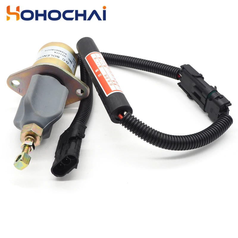gerador de motor diesel combustivel desligado solenoide 04
