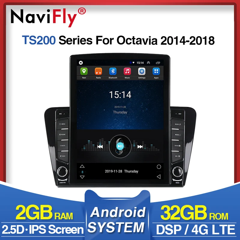 IPS DSP 9 7 &quotАвтомобильный dvd-плеер Android GPS навигация для Skoda Octavia A7 III 3 2014 - 2018