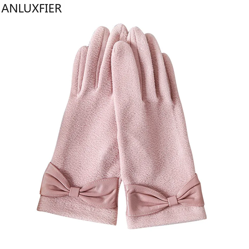 H9945 Korean Fashion Gloves Women Autumn Winter Thickened Warm Thermal Outdoor Mittens Thin Riding Driving Female Hand Muff